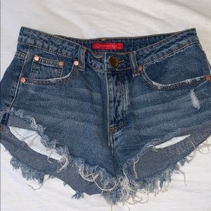 Denim shorts